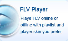 Playe FLV online or offline with playlist and player skin you prefer